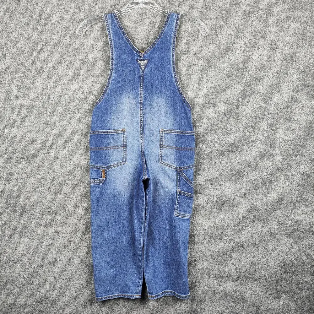 OshKosh B'gosh Overalls Toddler 5T Blue Denim Bib Adjustable Straps Jeans